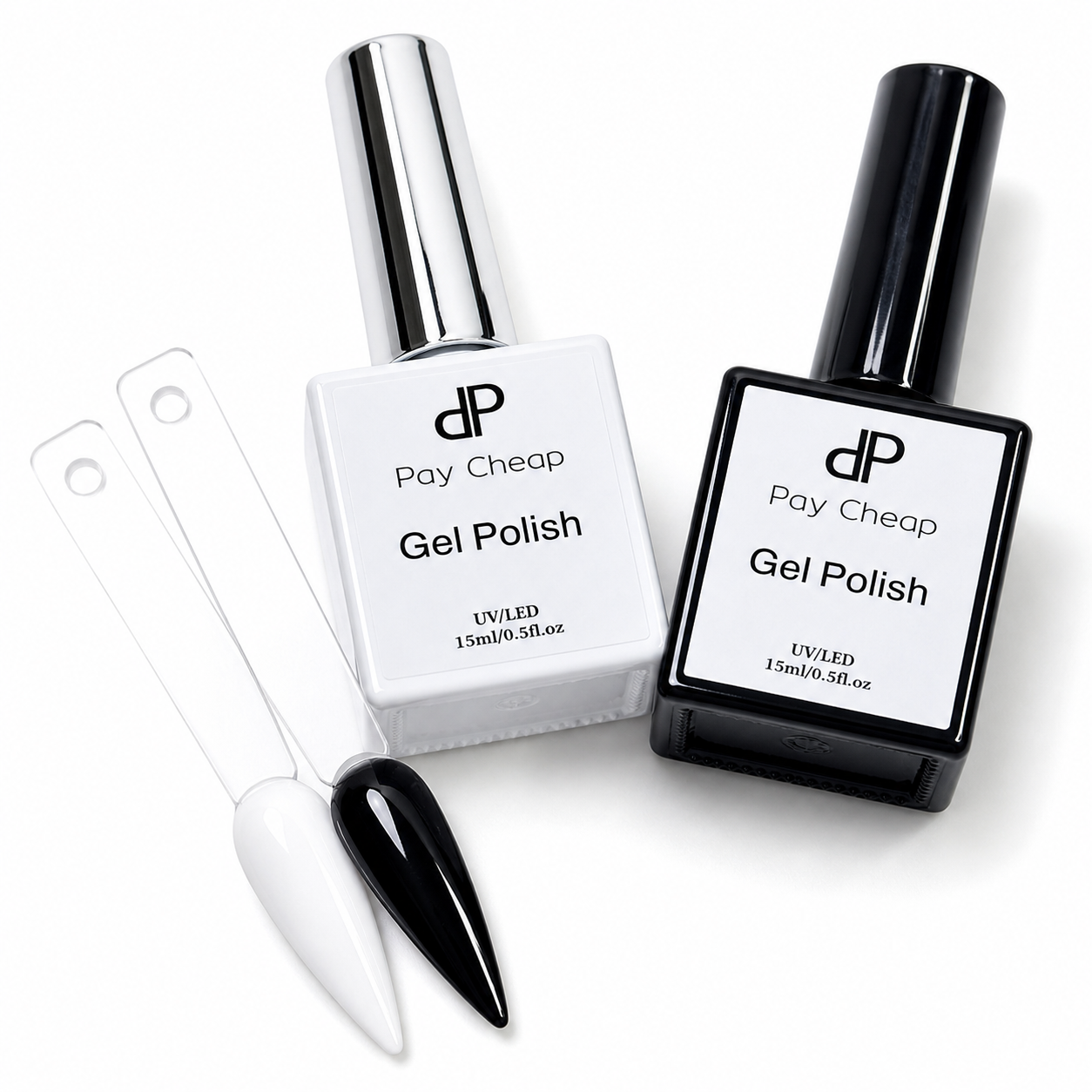 Set de esmaltes blanco y negro