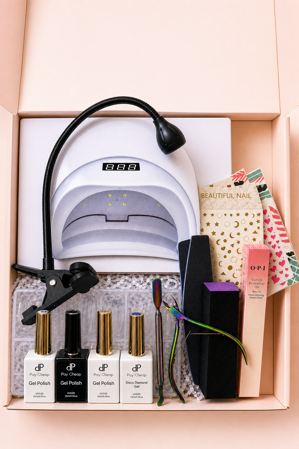 Kit #2 ESMALTADO EN GEL Y GEL TIPS