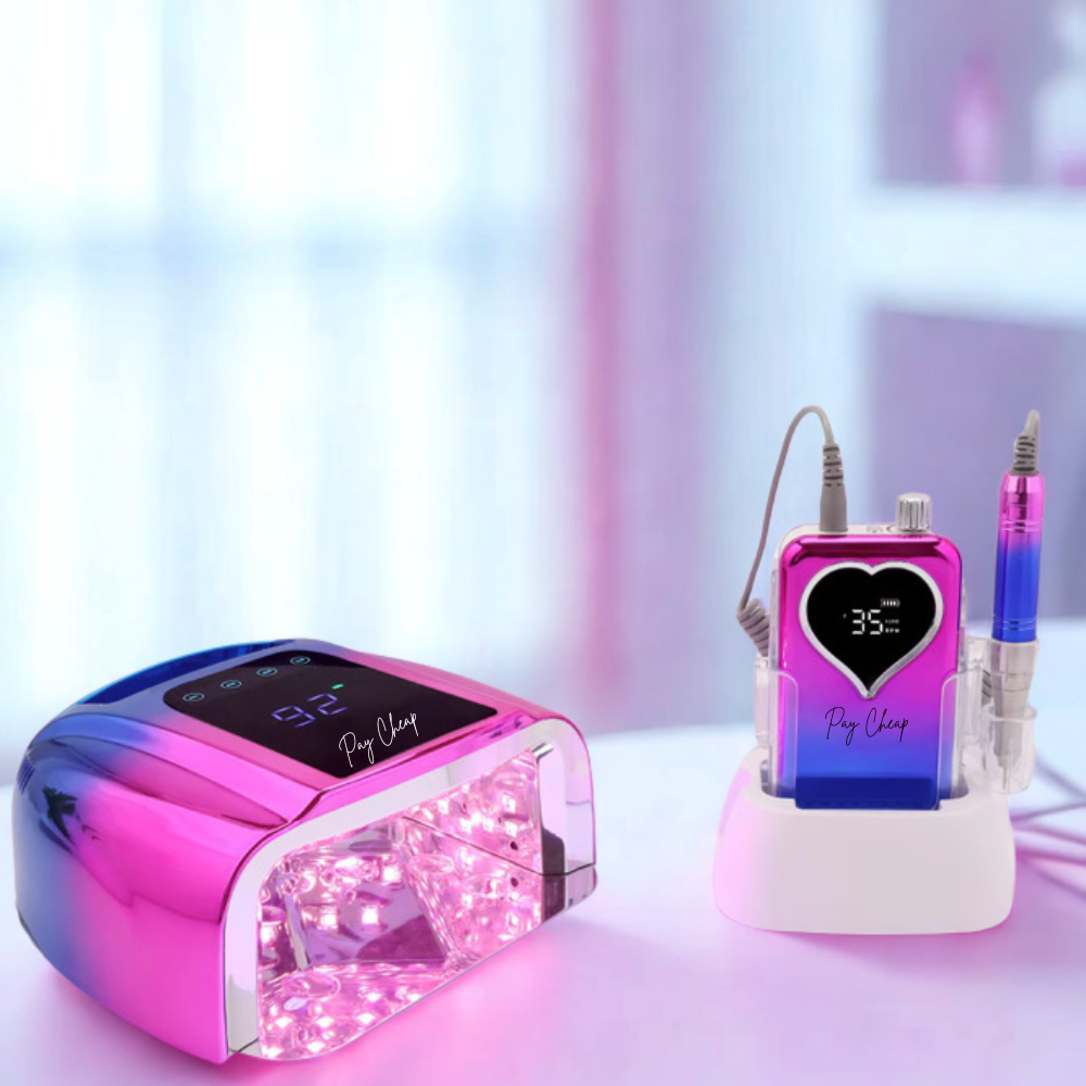 Lámpara y máquina (Gradient Blue)